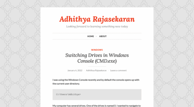 adhithyarajasekaran.com