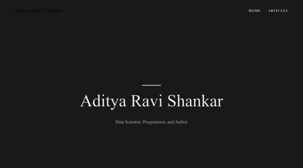 adityaravishankar.com