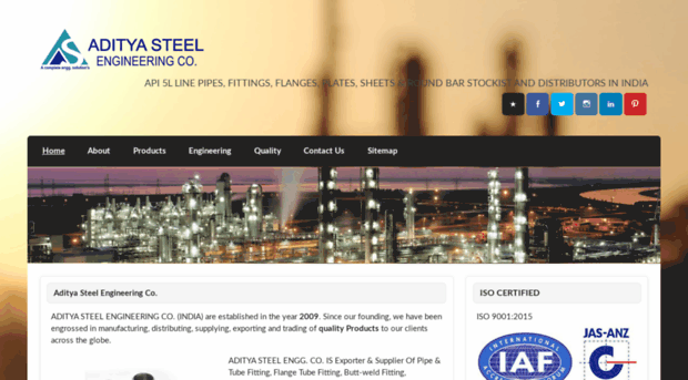 adityasteelengg.com