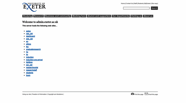 admin.ex.ac.uk