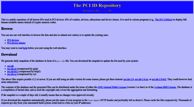 admin.pci-ids.ucw.cz