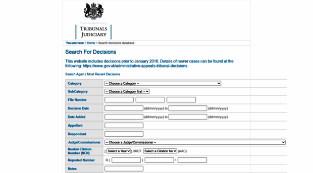 administrativeappeals.decisions.tribunals.gov.uk