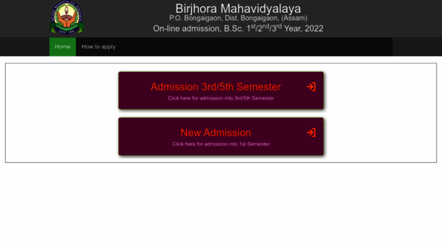 admission.birjhoramahavidyalaya.in