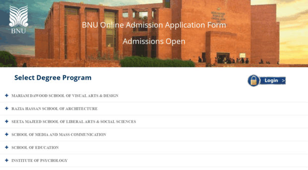 admission.bnu.edu.pk