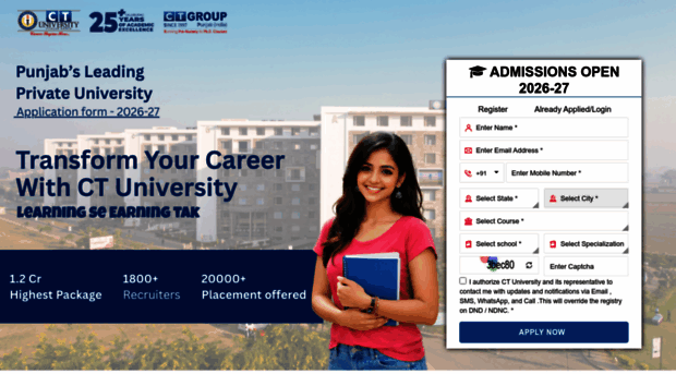 admission.ctuniversity.in