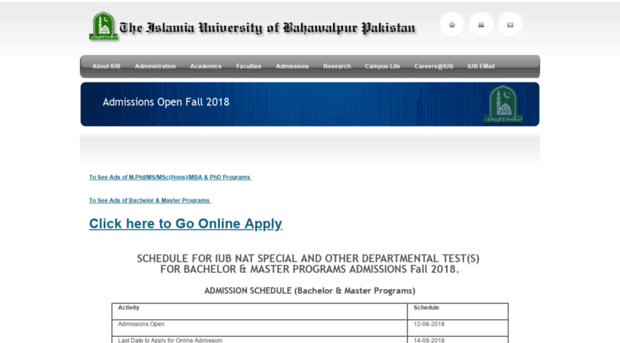 admission.iub.edu.pk