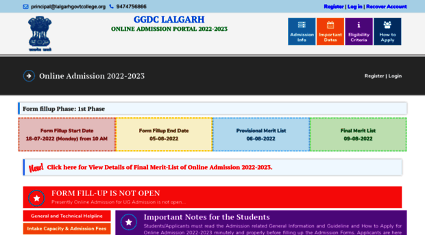 admission.lalgarhgovtcollege.org