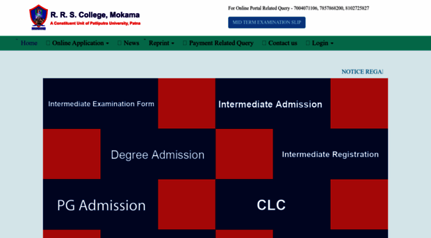 admission.rrscollegemokama.ac.in