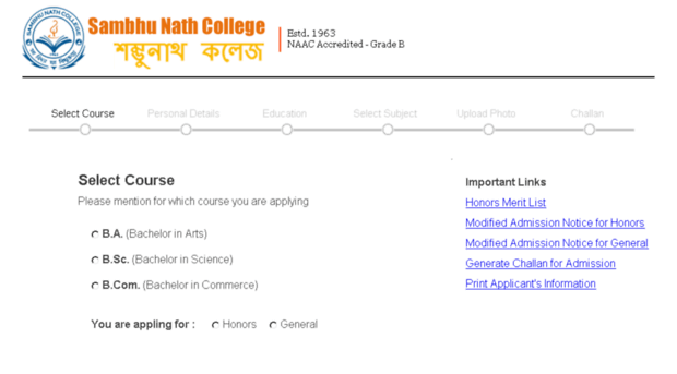 admission.sambhunathcollege.ac.in