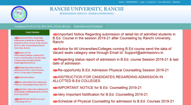 admissionru.in