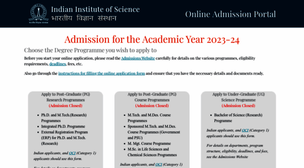 admissions-august.iisc.ac.in