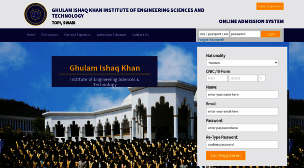 admissions.giki.edu.pk