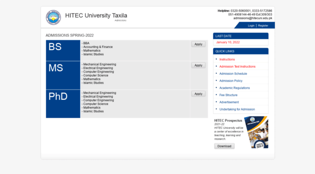 admissions.hitecuni.edu.pk