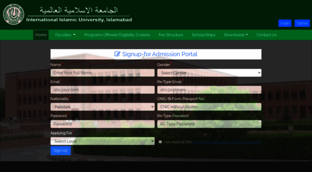 admissions.iiu.edu.pk