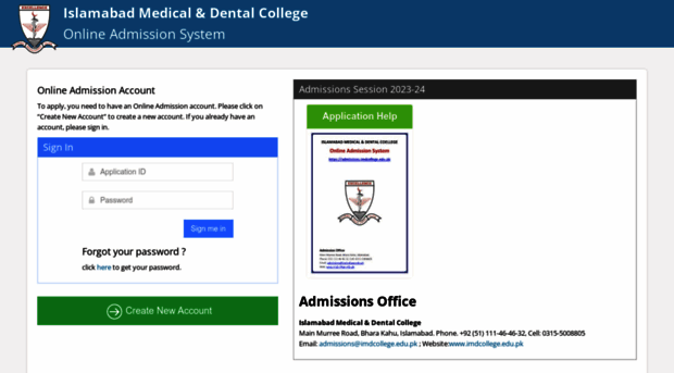 admissions.imdcollege.edu.pk