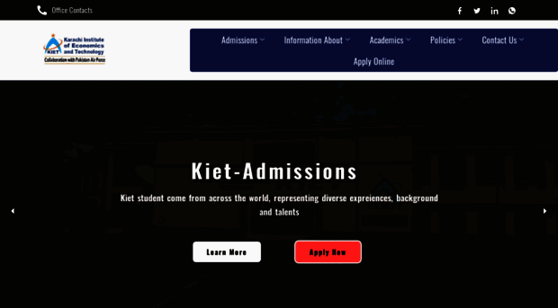 admissions.kiet.edu.pk