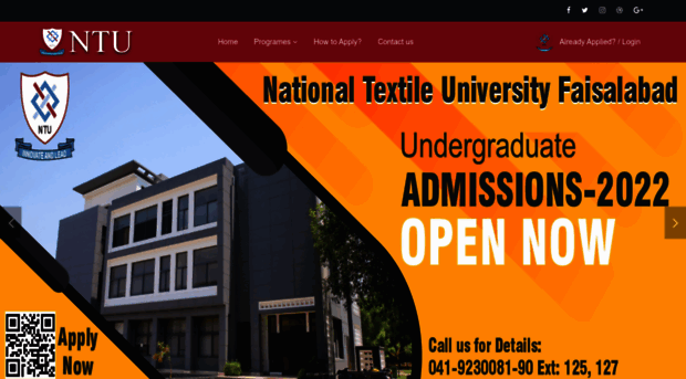 admissions.ntu.edu.pk