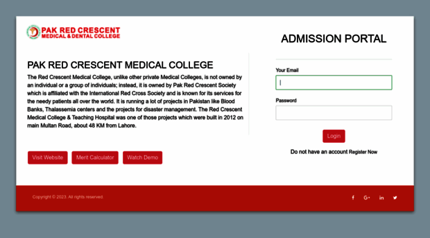 admissions.prcmdc.edu.pk