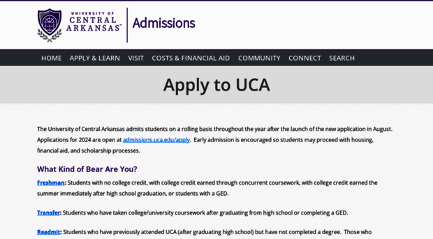 admissions.uca.edu