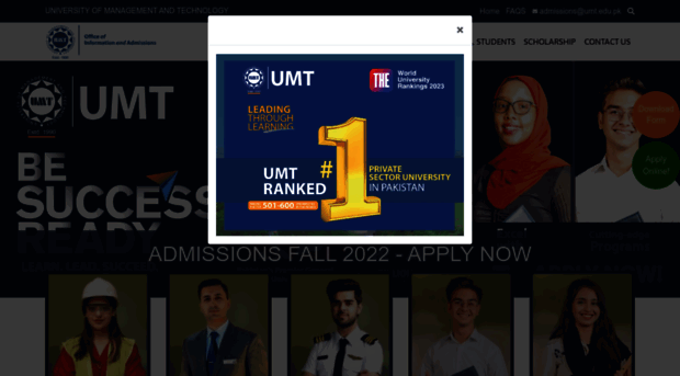 admissions.umt.edu.pk