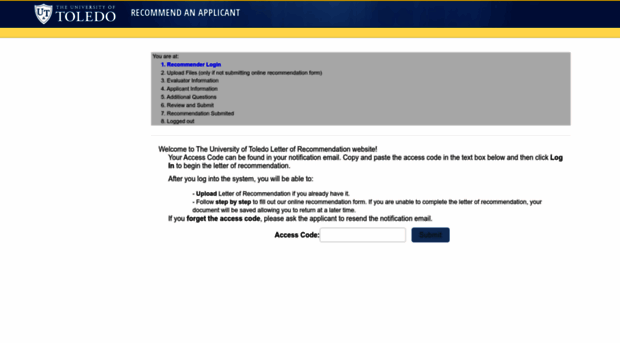 admissionslor.utoledo.edu