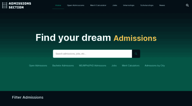 admissionssection.com