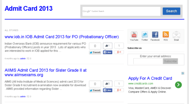 admitcard2013.org