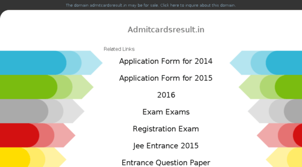 admitcardsresult.in