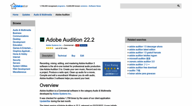 adobe-audition.updatestar.com