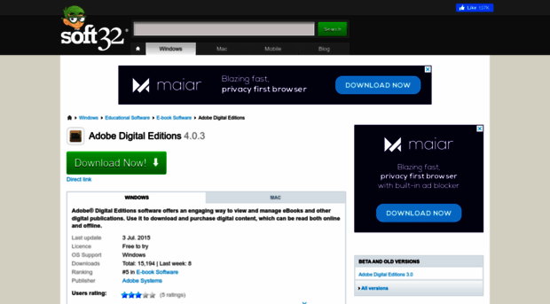 adobe-digital-editions.soft32.com