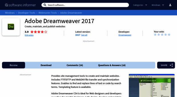 adobe-dreamweaver-cs4.software.informer.com