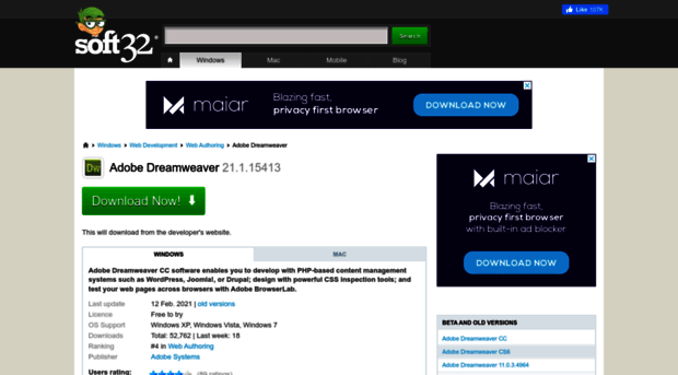 adobe-dreamweaver.soft32.com