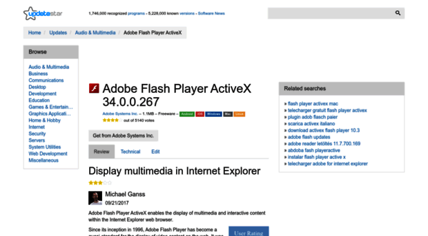 adobe-flash-player-activex.updatestar.com