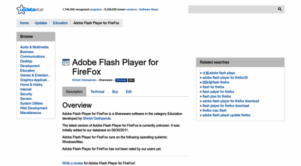 adobe-flash-player-for-firefox.updatestar.com