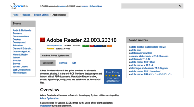 adobe-reader.updatestar.com