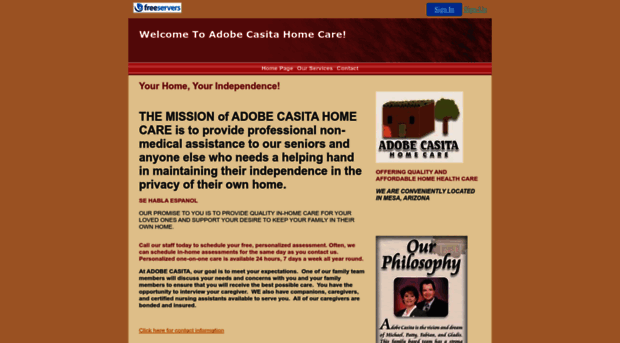 adobecasitahomecare.freeservers.com