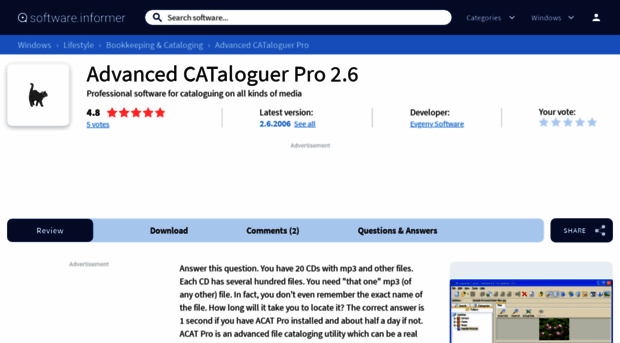 advanced-cataloguer-pro.software.informer.com