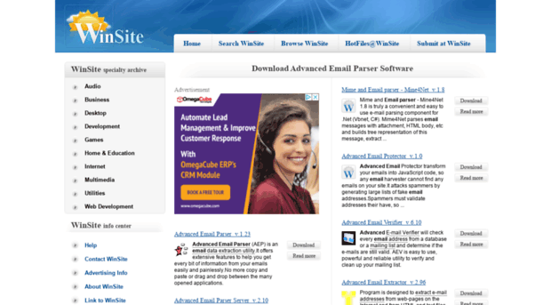 advanced-email-parser.winsite.com