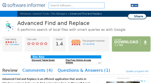 advanced-find-and-replace.software.informer.com