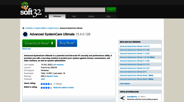 advanced-systemcare-ultimate.soft32.com