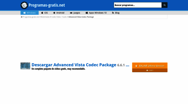 advanced-vista-codec-package.programas-gratis.net