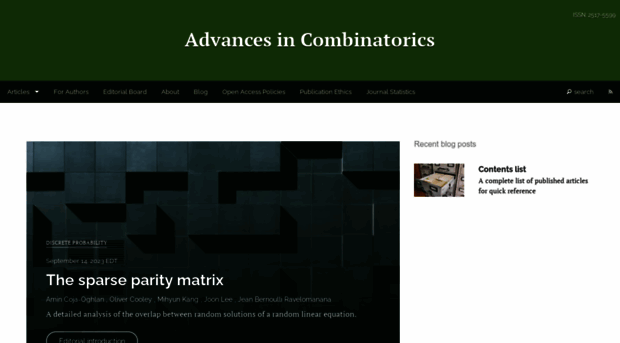 advances-in-combinatorics.scholasticahq.com