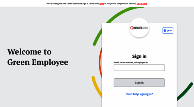 advantis.greenemployee.com