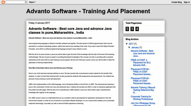 advantosoftwaretrainigplacement.blogspot.in