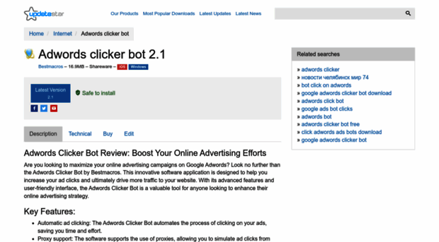 adwords-clicker-bot.updatestar.com