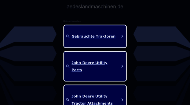 aedeslandmaschinen.de