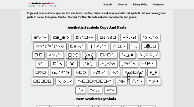 aestheticsymbolslist.com