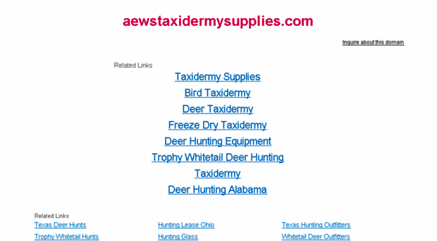 aewstaxidermysupplies.com