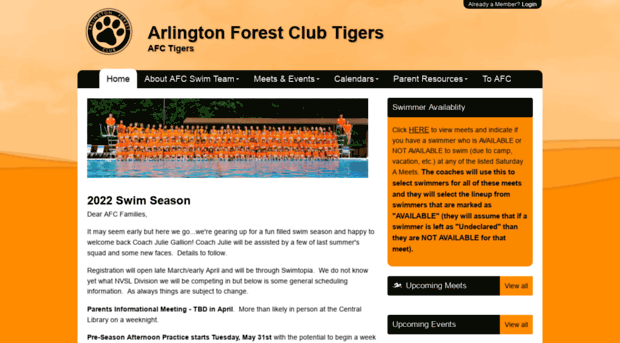 afctigers.swimtopia.com