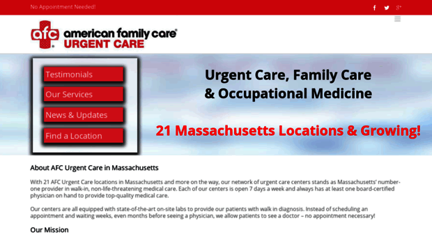 afcurgentcareboston.com